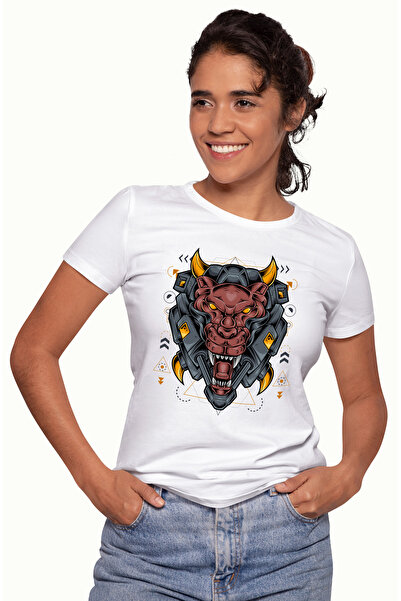 StoryGift Romania Tricou Femei Cu Leopard, Mecha, Robot, Cyberpunk, Geometric...