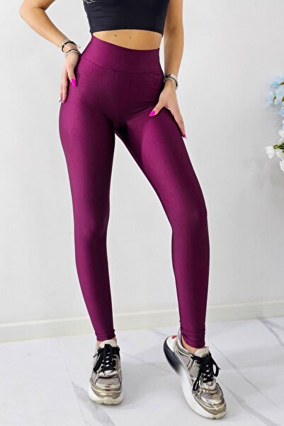FashionForYou Καλσόν Taylor Lycra, μεταλλική εμφάνιση, λιλά