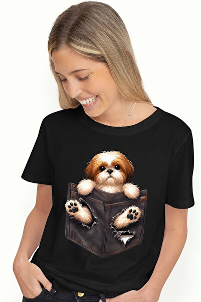 StoryGift Romania Tricou Femei Cu Un Catel Neastamparat Care A Rupt Un Buzuna...