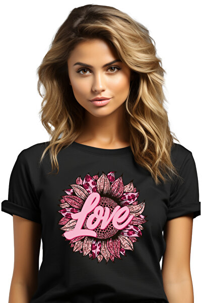 StoryGift Romania Tricou Femei Cu Mesajul "love", Ilustratie, Motivational, I...