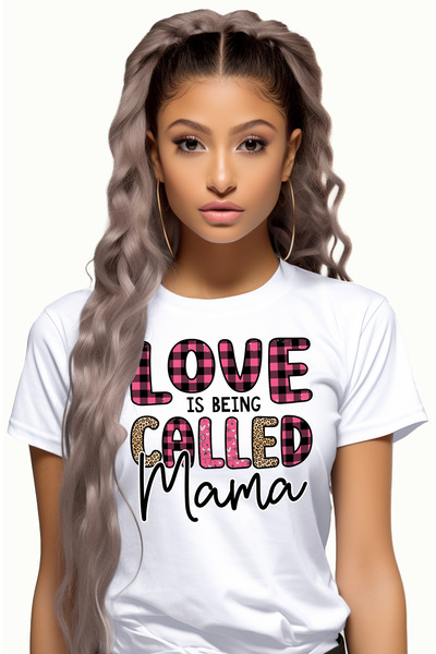 StoryGift Romania Tricou Femei Cu Mesajul "love Is Being Called Mama", Ilustr...