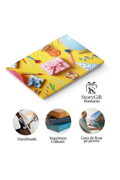 StoryGift Romania Tablou Canvas Cu Ocazii Deosebite: Cadouri Si Dulciuri Pentru Celebrari Fericite