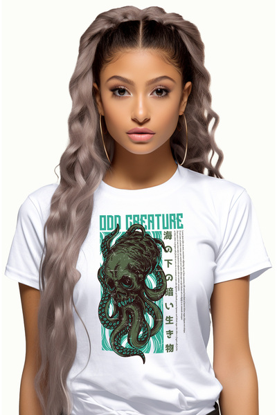 StoryGift Romania Tricou Femei Cu Meduza Cu Tentacule, Lumina Albastra, Text ...