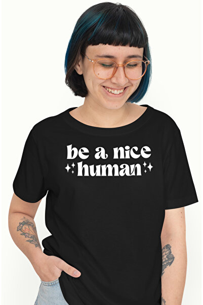 StoryGift Romania Tricou Femei Cu Mesaj Care Te Indeamna Sa Fii Un Om Bun/ama...