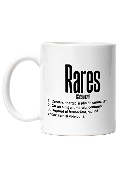 StoryGift Romania Cana Cu Numele Rares, Cu Mesaj Motivational, Creativ, Energ...