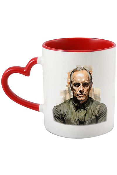 StoryGift Romania Hannibal Lecter Mug, Fictional Character, Horror, Movie, x Multicolor 330 ml, Sky, With Heart Handle