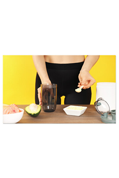 StoryGift Romania Tablou Canvas: Antrenament Si Vitalitate, Fitness Si Nutritie, Pe Masa Lemnoasa