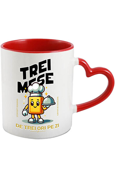 StoryGift Romania Cana Bucatar Cheff Trei Mese De Trei Ori Pe Zi , 330ml, Cer...