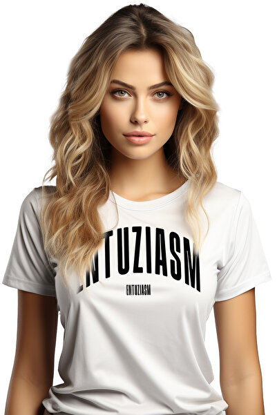 StoryGift Romania Tricou Femei Cuvantul Entuziasm, Motivational, Self Help, I...