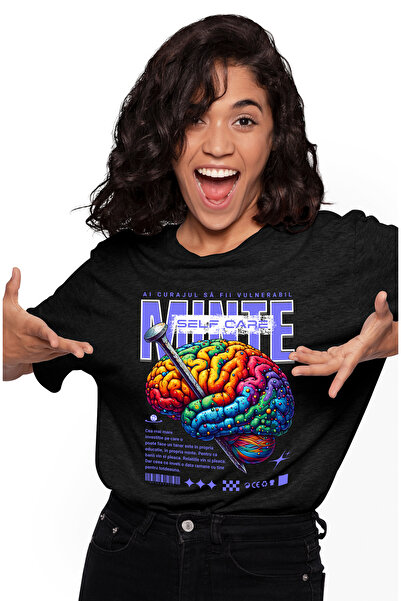 StoryGift Romania Tricou Femei Minte Si Self Care -ai Curajul Sa Fii Vulnerab...