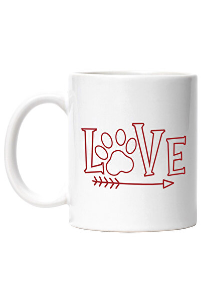 StoryGift Romania Cana Cu Labuta Pentru Iubitorii De Pisici - "love" Cu Maner...