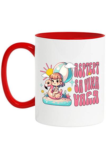 StoryGift Romania Cana Cu Fata Pe Colac Flamingo In Mare Plaja Text Astept Sa...