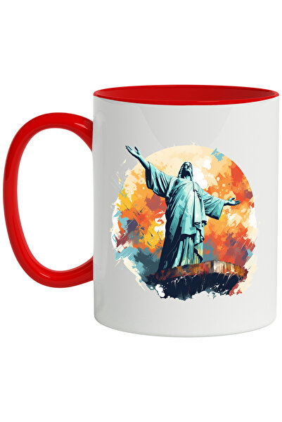 StoryGift Romania Cana Cu Statuie, Iisus, Rio De Janeiro, Religie, Watercolor...