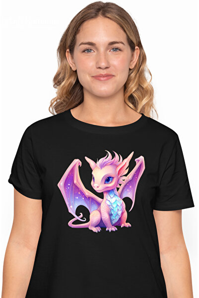 StoryGift Romania Tricou Femei Cu Un Pui De Dragon, Ilustratie, Stralucitor, ...