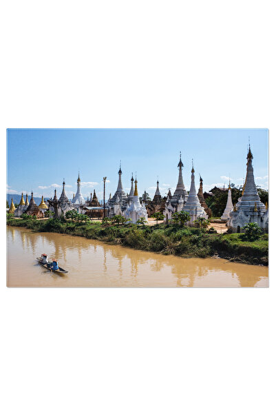 StoryGift Romania Tablou Canvas Templu Budist Pe Lacul Inle, Myanmar Myanmar,...