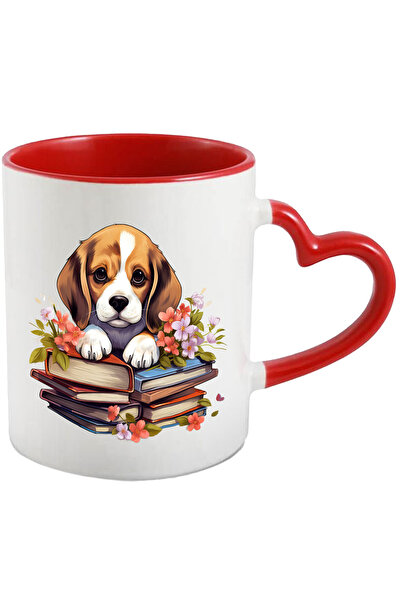 StoryGift Romania Cana Cu Un Catel Putin Trist Care Are 2 Teancuri Cu Carti I...