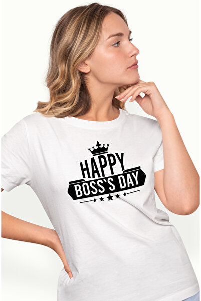 StoryGift Romania Tricou Femei Cu O Coroana Regala Si Urarea "happy Boss's Da...