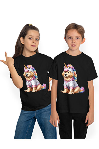StoryGift Romania Tricou Copii Cu Un Catel Golden Retriever Cuminte, Ilustrat...