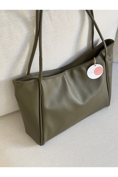 BAGLOVİS Soft Leather Large Size Women's Bag