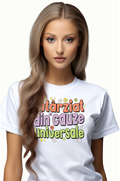 StoryGift Romania Tricou Femei Intarziat Din Cauze Universale Scoala Educatie...