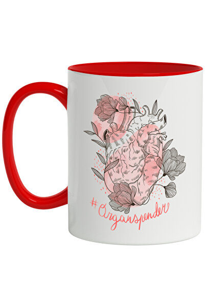 StoryGift Romania Cana Cu Mesaj In Engleza Organspender,inima, Flori, Frunze,...