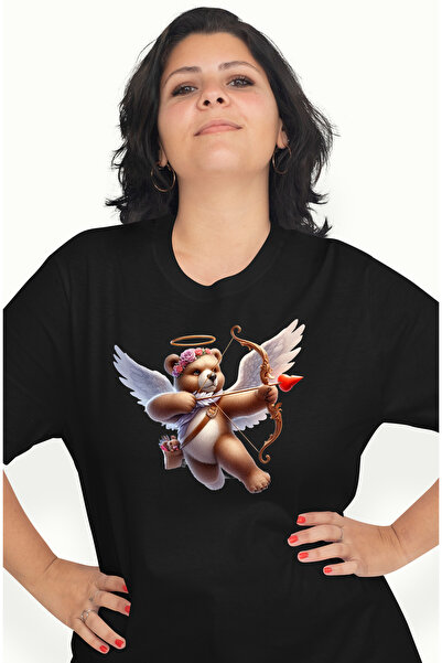 StoryGift Romania Tricou Femei Cu Un Ursulet Cupidon, Ilustratie, Trage Cu Ar...