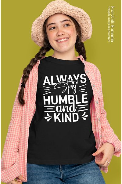 StoryGift Romania Tricou Femei Cu Mesaj Motivational Referitor La Bunatate In Engleza "always Stay Blk_l