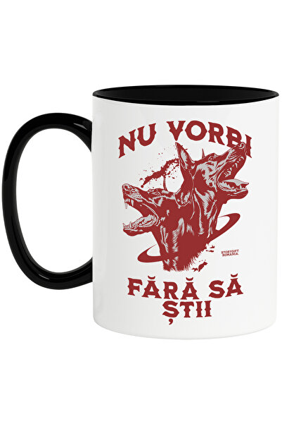 StoryGift Romania Cana Doi Caini Furiosi Mesaj Nu Vorbi Fara Sa Stii, 330ml, ...