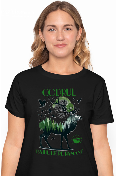StoryGift Romania Tricou Femei Codrul Este Raiul De Pe Pamant, Natura, Campin...
