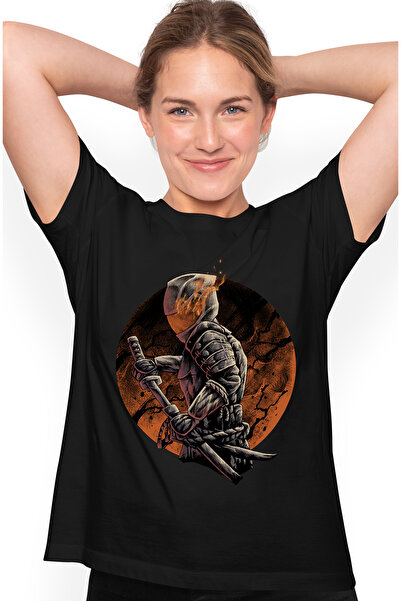 StoryGift Romania Tricou Femei Cu Ronin Rider, Samurai, Motocicleta, Sabie, Multicolor Cu Imprime Blk_l