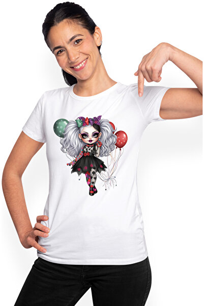 StoryGift Romania Tricou Femei Cu O Fata Costumata, Ilustratie, Harley Quinn,...
