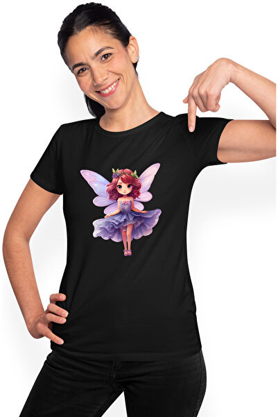 StoryGift Romania Tricou Femei Cu O Fetita Dragalasa Cu Aripi De Zana, Ilustr...
