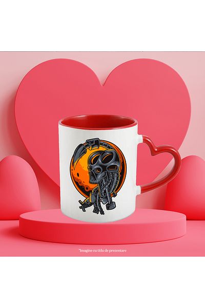 StoryGift Romania Mug With Alien, Tail, Scorpion, Robot, Sunset, SF, Multicolor 330 ml, Wax, With ,STG