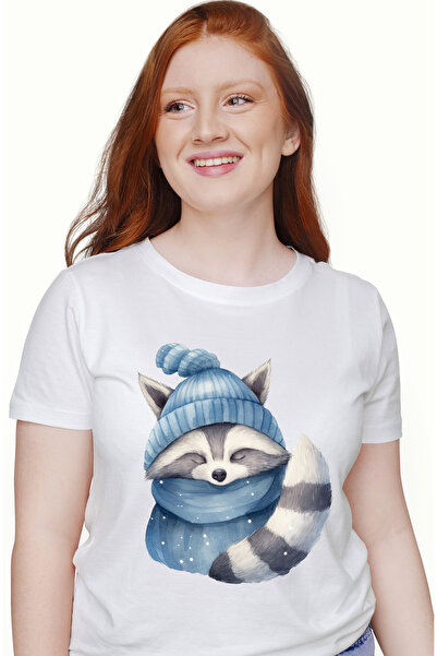 StoryGift Romania Tricou Femei Cu Un Raton Adormit, Ilustratie, Ora De Culcar...