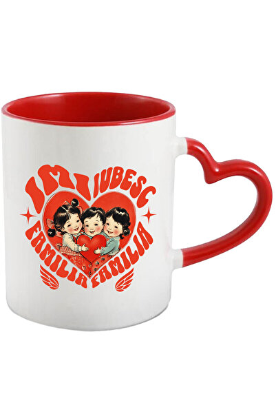 StoryGift Romania Cana Cu Trei Copii Inima Dragoste Text Imi Iubesc Familia F...