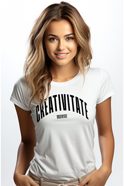 StoryGift Romania Tricou Femei Cuvantul Creativitate, Motivational, Self Help...