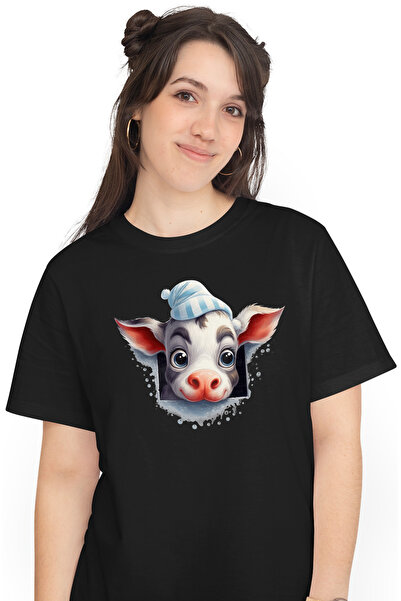 StoryGift Romania Tricou Femei Cu Un Iedut Care Scoate Capul Printr-un Patrat...