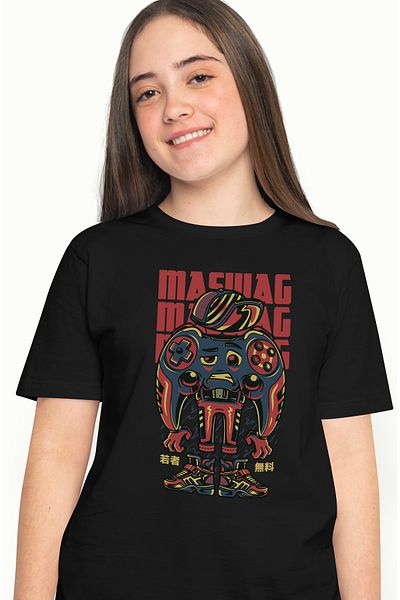 StoryGift Romania Women's T-Shirt With Video Game Controller With Chip, Cap And Cool Shoes, Lumea Blk_l