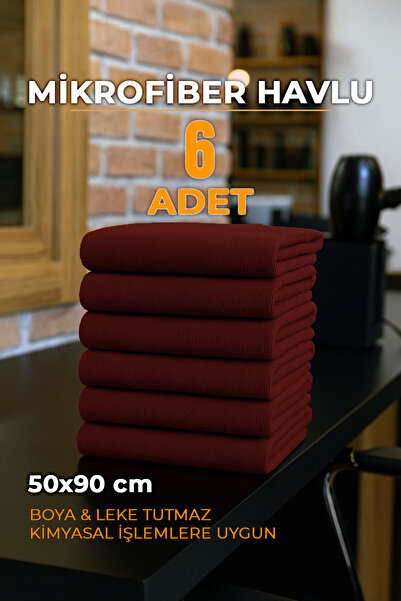 Karase | 6 штук | 50x90 см Мікрофіброві рушники для перукарні, спорту та фітнесу | Багатофункціональні та не залишають плям