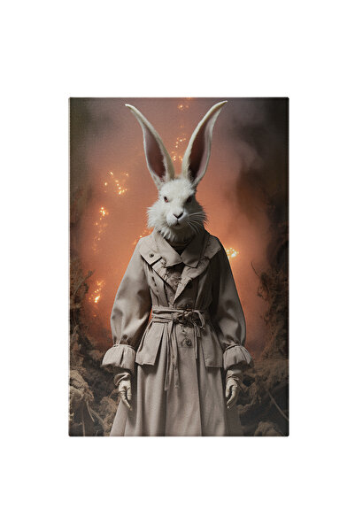 StoryGift Romania Tablou Canvas: Explozia Măiestoasă Și Praful Electrizant Iepure Cu Urechi Lungi Elegant Pictura