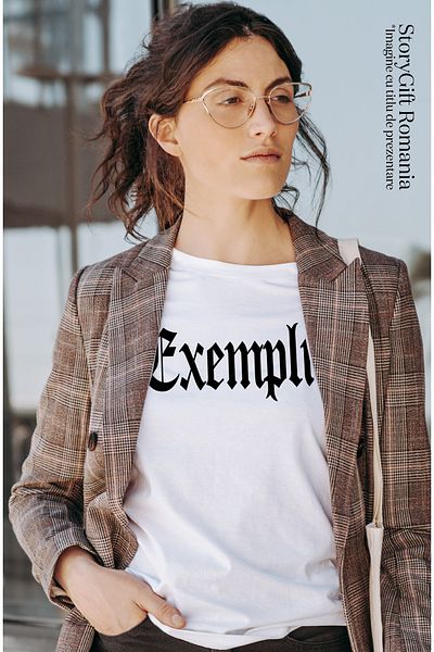 StoryGift Romania Tricou Femei Exemplu, Mesaj Motivational, Cuvant, Text Inspirational, Self Care, Wht_m