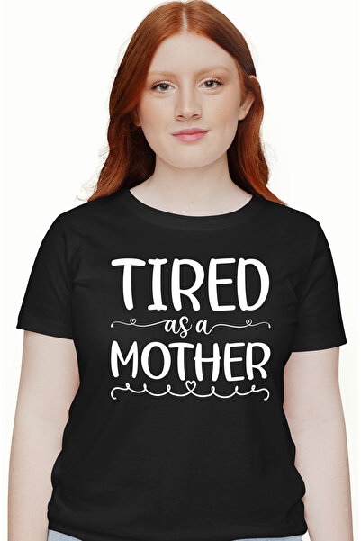 StoryGift Romania Tricou Femei Pentru O Mama Obosita Cu Mesaj In Limba Englez...