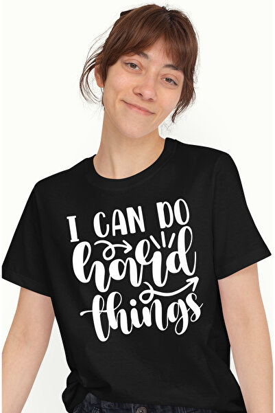 StoryGift Romania Tricou Femei Cu Textul "i Can Do Hard Things" - Pot Face Lu...
