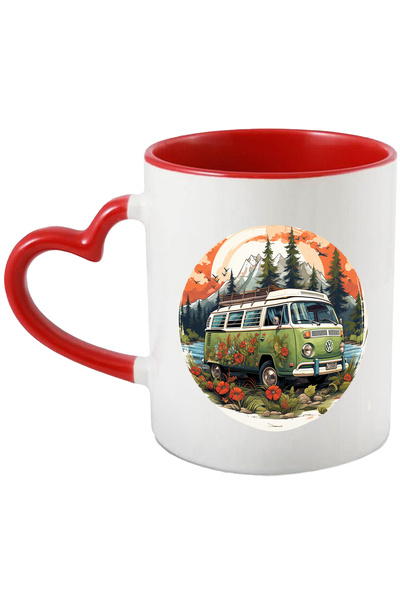 StoryGift Romania Cana Cu Masina, Van, Volkswagen, Munte, Hippie, Flori, Mult...