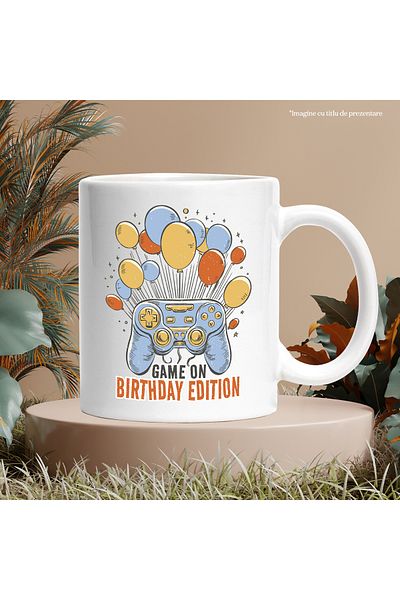 StoryGift Romania Cana Cu Mesaj In Engleza Game On Birthday Edition, Controller, Multicolor 330 Ml, Cu ,stg