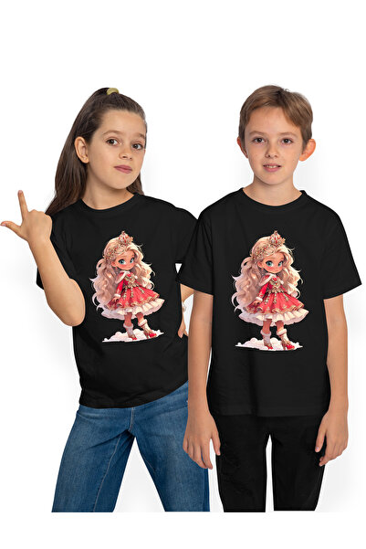 StoryGift Romania Tricou Copii Cu O Fetita Dragalasa Cu Coronita, Ilustratie,...