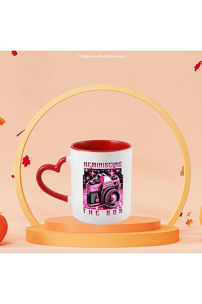 StoryGift Romania Mug With Message "reminiscing The 80's", Illustration, Retro Style, Old, Machine, With, stg