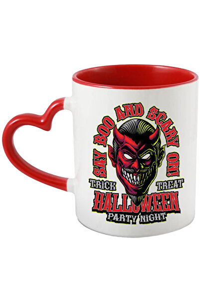 StoryGift Romania Cana Cu Mesaj In Engleza Say Boo And Scary On, Masca, Demon...