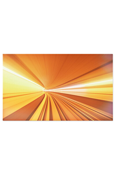 StoryGift Romania Tablou Canvas Monorail Printre Zgarietori De Sticla , Trans...