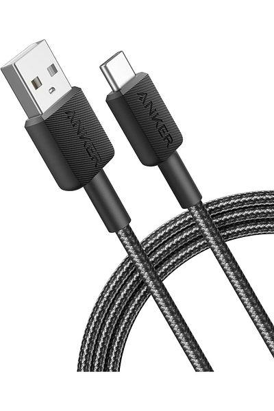 Anker انكر كيبل يواسبي الى يواسبي سي لاجهزة بطول 1.8 متر موديل 322 اسود